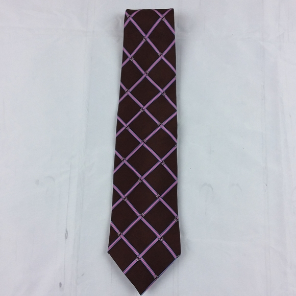 Brooks Brothers Necktie Silk USA Made Brown Pink - Picture 3 of 7